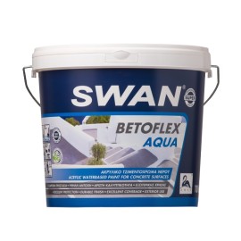 Swan Betoflex Aqua Τσιμεντόχρωμα Νερού Εξωτερικής Χρήσης Λευκό - 3Lt