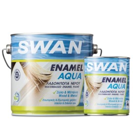 Swan Enamel Aqua Βερνικόχρωμα Νερού Ξύλων και Μετάλλων Λευκό Γυαλιστερό - 0.750Lt