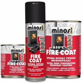 Minos Βερνικόχρωμα Fire Coat 650⁰C Ασημί - 2.5Lt