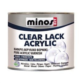 Minos Clear Lack Acrylic Βερνίκι Επιφάνειας Γυαλιστερό Άχρωμο - 180ml (9013)