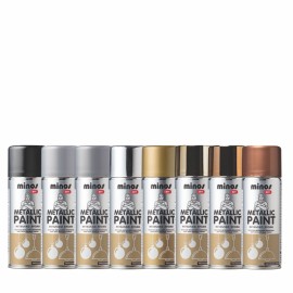 Minos Metallic Paint Σπρέι Βαφής με Μεταλλικό Εφέ (RAL 9007) Ασημί - 400ml (9193)