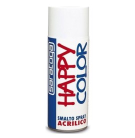 Saratoga Happy Color Acrylic Σπρέι Βαφής 400ml - Μαύρο Ματ