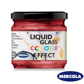 Mercola Liquid Glass Colour Pearl Effect Χρωστική για Υγρό Γυαλί Πέρλα Κοκκινη Πάστα - 200ml (3559)