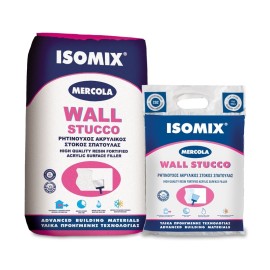 Mercola Isomix Wall Stucco Λεπτόκοκκος Ακρυλικός Στόκος Σπατουλαρίσματος Λευκός - 20Kg (05108)