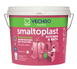 Vechro Smaltoplast Kitchen & Bath Πλαστικό Χρώμα Οικολογικό για Εσωτερική Χρήση Λευκό Ματ - 3Lt