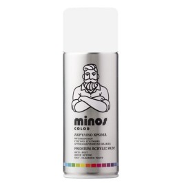 Ακρυλικό Σπρέι Βαφής Minos Ral 9010 Λευκό Ματ 400ml (9178)