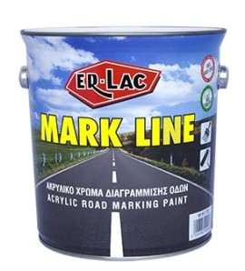 Er-Lac Mark Line Ακρυλικό Χρώμα Διαγράμμισης Οδών Κίτρινο - 18 Lit