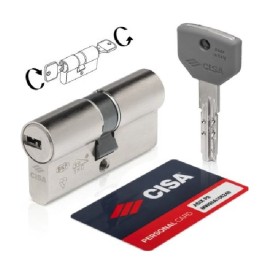 Cisa Asix P8 80mm (30-50) Κύλινδρος Υπερασφαλείας με 5 Κλειδιά  (0Q311-17-0-12-00-C5) - Νίκελ (31116)