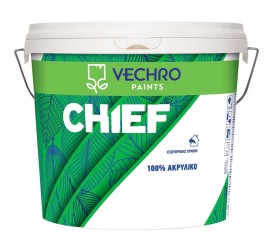 Vechro Chief 100% Ακρυλικό Χρώμα για Εξωτερική Χρήση Λευκό - 15Lt