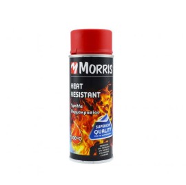 Morris Σπρέι Βαφής ‎ Heat Resistant Lacquer 300°C Υψηλής Θερμοκρασίας με Ματ Εφέ Κόκκινο - 400ml (33497)