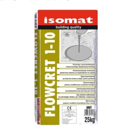 Isomat Flowcret 1-10 Ρητινούχο, Αυτοεπιπεδούμενο Τσιμεντοκονίαμα Εξομάλυνσης Δαπέδων Γκρι 25Kg