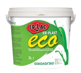 Er-Lac Er-Plast Eco Πλαστικό Χρώμα Οικολογικό για Εσωτερική Χρήση Λευκό - 3 Lit