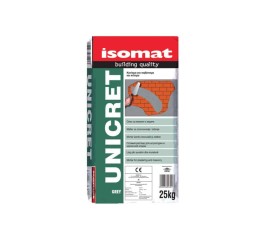 Isomat Unicret Κονίαμα για Σοβάτισμα και Κτίσιμο Λευκό - 25Kg