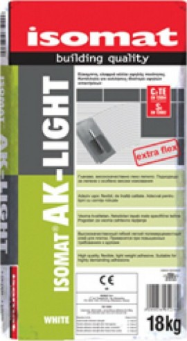 Isomat AK-Light Εύκαμπτη Κόλλα Πλακιδίων Λευκή - 18Kg