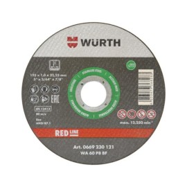 Wurth Δίσκος Kοπής Σιδήρου Inox - 125mm (0669230121)