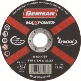 Benman Δίσκος Κοπής (CD) Inox Max Power - 115mm (74260)