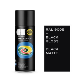Cosmos Lac Fast Acrylic Σπρέι Βαφής RAL 9005 Gloss Black