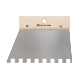 Benman Σπάτουλα Inox Πλακάδων 200mm με Τετράγωνο Δόντι - 10x10mm (70922)