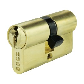 Hugo Locks GR 2.5S Αφαλός για Τοποθέτηση σε Κλειδαριά 90mm με 3 Κλειδιά (40-50mm) - Χρυσό (60169)