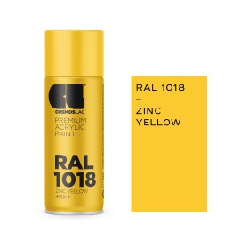 Cosmos Lac Σπρέι Βαφής Ακρυλικό Premium Acrylic RAL 1018 Zink Yellow 400ml