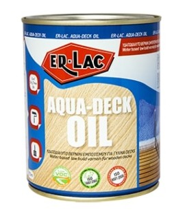 Er-Lac Aqua Deck Oil Υδατοδιάλυτο Βερνίκι Εμποτισμού Νανοτεχνολογίας για Ξύλινα Deck Άχρωμο - 2.5 Lit