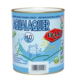 Er-lac Aqualaquer Βερνικόχρωμα Nερού Λευκό Γυαλιστερό - 0.375 Lit