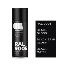 Cosmos Lac Σπρέι Βαφής Ακρυλικό Premium Acrylic Semigloss Black 400ml