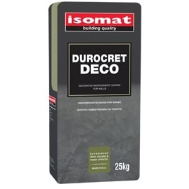 Isomat Durocret Deco Ινοπλισμένη Ρητινούχα Πατητή Τσιμεντοκονία για Τοίχους Λευκή - 25Kg