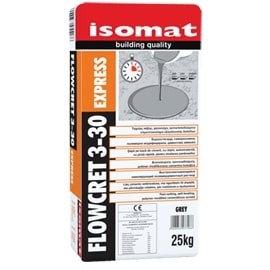 Isomat Flowcret 3-30 Express Αυτοεπιπεδούμενο Τσιμεντοκονίαμα Εξομάλυνσης Δαπέδων Γκρι - 25Kg