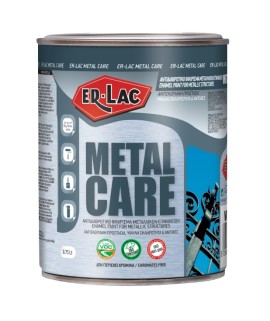 Er-Lac Metal Care Αντιδιαβρωτικό Βερνικόχρωμα Αλκυδικών Ρητινών Μαύρο Γυαλιστερό - 0.375 Lit