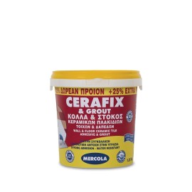 Mercola Cerafix & Grout Έτοιμη για χρήση Ακρυλική Κόλλα και Αρμόστοκος Πλακιδίων σε Πάστα - 1250gr (01740)