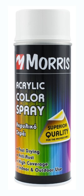 Morris σπρέι βαφής ακρυλικό acrylic color traffic white 400ml