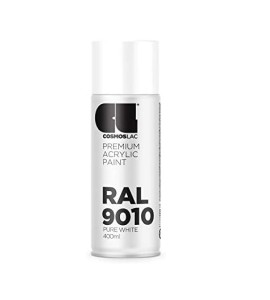 Cosmos Lac Σπρέι Βαφής Ακρυλικό Premium Acrylic RAL 9010 Matte White 400ml