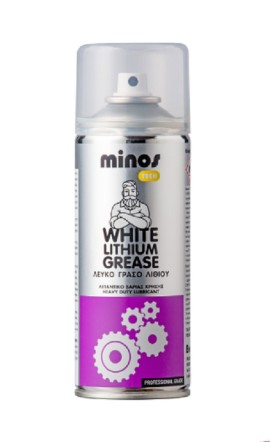 Minos White Lithium Grease Σπρέι Γράσο Λιθίου Λευκό - 400ml (9218)